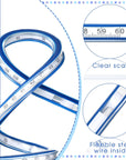 2 Pieces 24'' and 36'' Flexible Curve Rulers Double Side Scale Ruler for Sewing Woodworking Engineering Drawing Design Graphics Garment