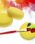 round Sponges 6Pcs 3Inch Yellow Painting Sponges Synthetic Artist Sponges Watercolors Sponges for Art & Craft Pottery Clay Cleaning Ceramics Wall (Round Painting Sponges)