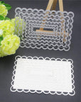 4 Sets Frame Metal Cutting Die Frame Dies Cut Metal Stencil Template Moulds DIY Crafts Frame Paper Cards Cutting Dies Cut Stencils Metal Lace Frame Cutting Dies for DIY Carding Making Scrapbooking