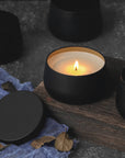 8Oz Candle Tins 24 Pieces,Candle Jars Candle Containers with Lids, 8 Oz, for Candles Making, Arts & Crafts, Storage, and Gifts (Black 12Pcs+Gold 12PCS)