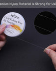 Fishing Wire, 3Pcs Clear Fishing Line Jewelry String Invisible Nylon Thread for Hanging Decorations, Beading and Crafts (3 Sizes, 60 Yards per Roll)