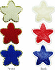 12 PCS Star Patches Patriotic Patch Chenille Patches Embroidered Iron on Patch for 4Th of July Clothes Decor