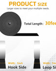 30Ft*1In Hook and Loop Tape Strips with Adhesive Heavy Duty, Sticky Back Strip Fastener Roll Tape for Home Office School Car Crafting Organization, Keep Sofa Cushions from Sliding