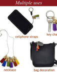 Tassels for Keychains Faux Suede Tassel for DIY Jewelry Making 60 Pcs Leather Keychain Charms Bulk & 60 Pcs Jump Rings Key Chain Rings Bulk for Cellphone Straps Pendants Crafts
