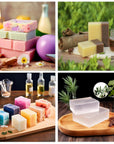 4LB Unscented Glycerin Soap Base DIY Handmade Soap Moisturizing Melt and Pour Soap Base for Crafting, Vegetable Glycerin & Coconut Oil, Easy to Cut (White,4Lb)