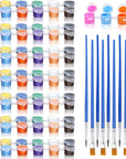 12 Sets(168 Pieces) Washable Paint Set, 12 Colors Water Paint with Brushes, Washable Paint Sets for Home, Classroom and Birthday or Art Party(24 Brushes)