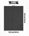 6Pcs Plastic Mesh Canvas Sheets, 10 CT Plastic Mesh Canvas Sheets for Embroidery Making, Cross Stitch Plastic Aida Mesh Screen for Crafts DIY Crochet Projects (13X10Inch, Black)