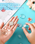 100 Pieces Transparent Glass Cabochon Dome round Cabochon Tiles for Jewelry Making Craft Transparent Half round Flat Back for DIY Earring Necklace Ring (12 Mm, 16 Mm, 18 Mm, 25 Mm, 30 Mm)