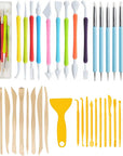 41Pcs Plastic Polymer Clay Art Tools Set for Kids Adults,Knives Pottery Tools,Ceramic Supplies for Engraving, Embossing, Shaping,Sculpting,Modeling
