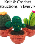 - Crochet Kit for Beginners to Intermediate | Cactus DIY Crochet Amigurumi - Crochet Kit Include Pattern, Yarn, Crochet Hook, Stuffing and Knitting Needles