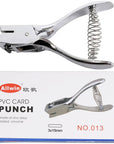 Slot Punch Badge Hole Punch Plier Tool for PVC ID Card Hand Held (Punch)
