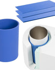 9.8 X 4.7 Inch Silicone Sublimation Mug Tumbler Wrap Blue Insert for Cricut Mug Press Accessories,3 Pieces 3 Thicknesses Suitable for Sublimation Tumblers Cups Mugs Printing