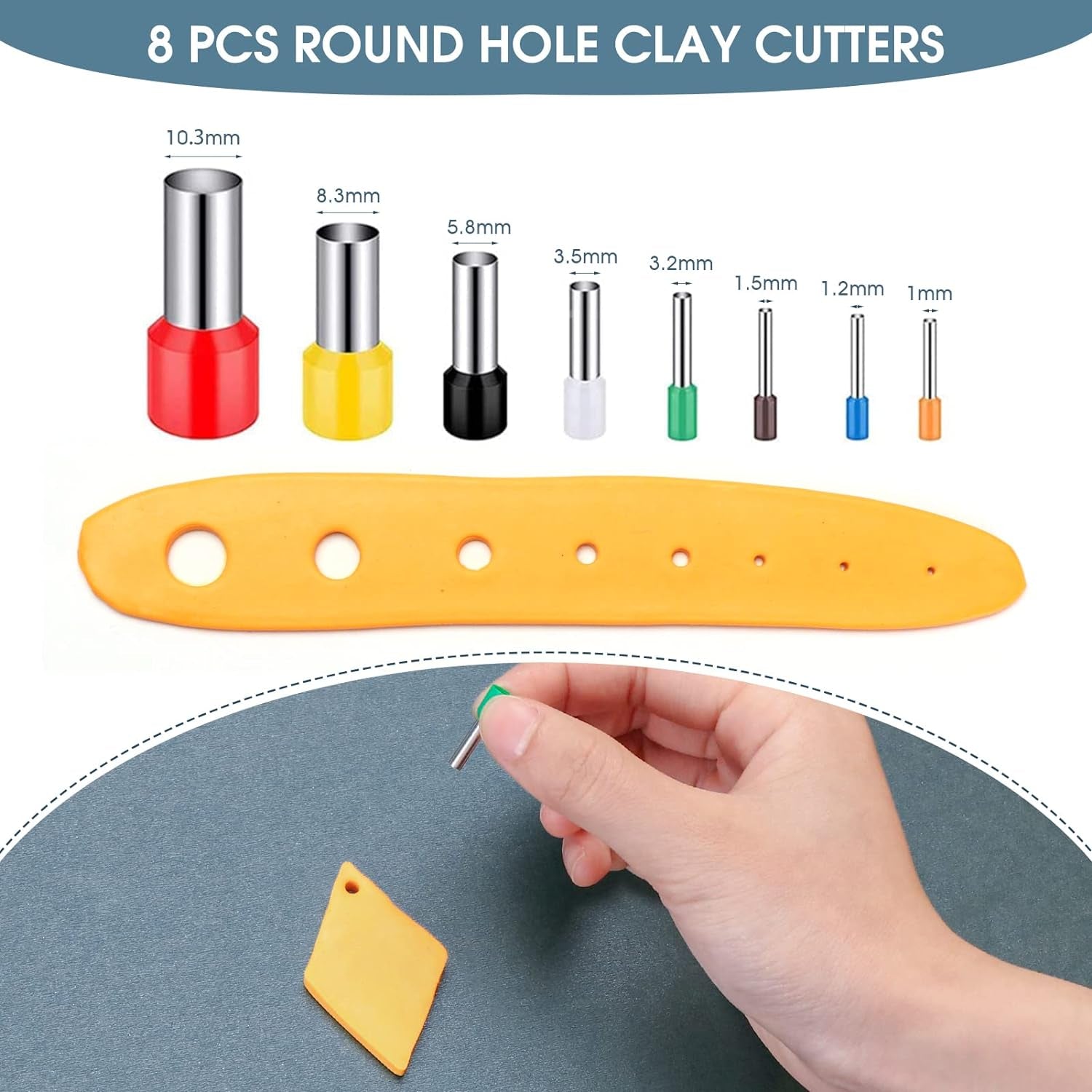 Polymer Clay Earrings Making Kit with 32Pcs Polymer Clay Cutters, 24Pcs Oven Bake Clay, 30 Set Earring Rings&Hooks, Modeling Clay Jewelry Making Kit for Teen Girls