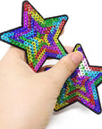 12PCS Sequins Star Patche Appliques for Embroidery (Coloful)
