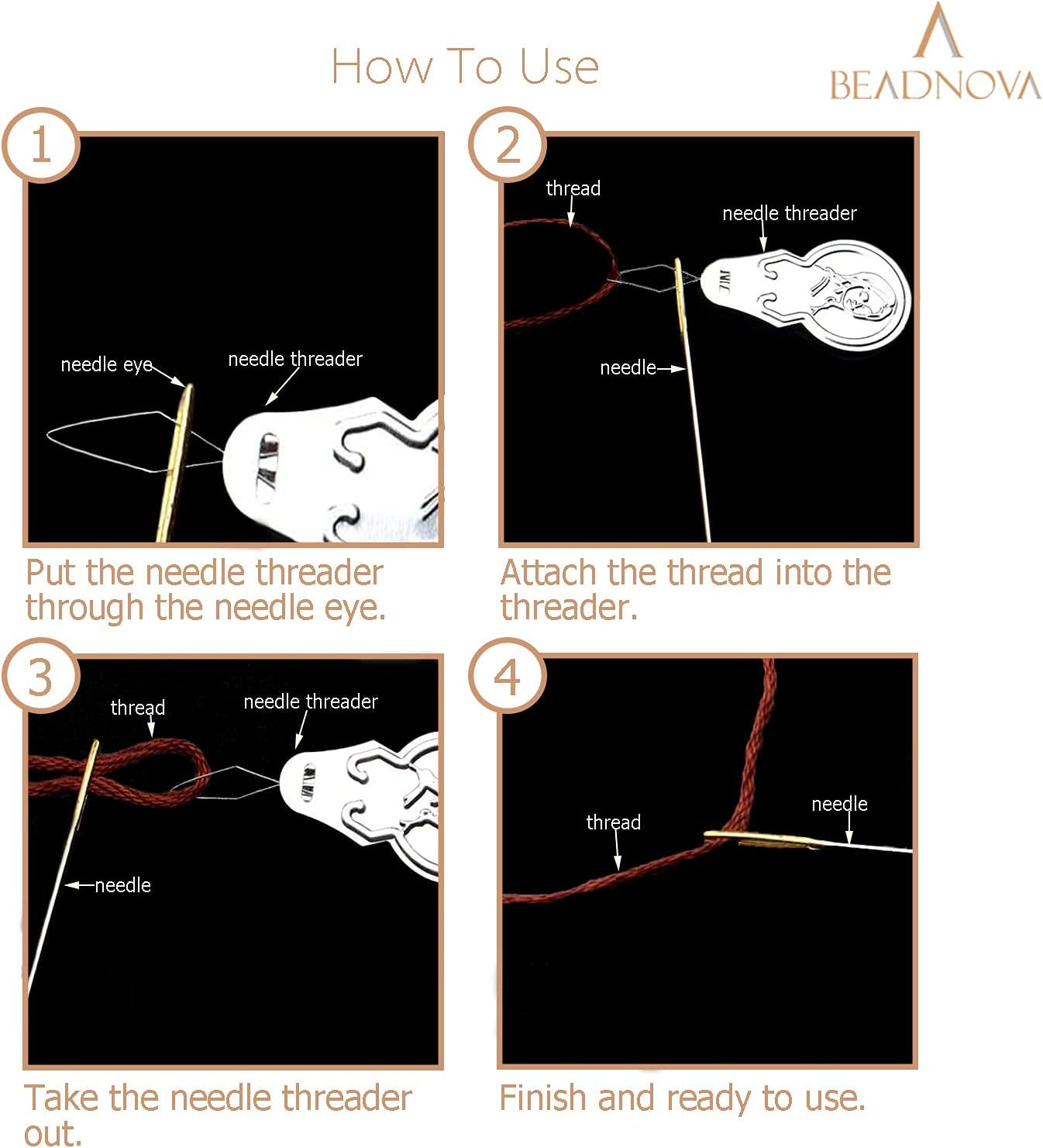 Needle Threaders 100Pcs Aluminum Sewing Needle Threader Tool Flower Head Needle Threaders for Sewing Small Eye Needles Embroidery Craft Knitting Quilting (100Pcs)