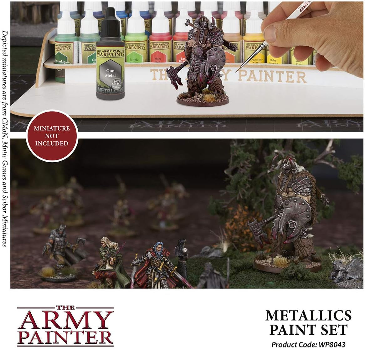 Metallic Paint Set-Hobby Acrylic Paint Set of 8 Metallic Acrylic Paint, 18Ml Dropper Bottles-Acrylic Hobby Paint Set of Acrylic Metallic Paint with Bright Gold Acrylic Paint Metallic