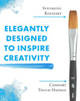 Aqua Elite Paintbrush, Size 1/2 Inch, Matte Black