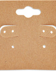 200 Bulk Pack Kraft Paper Earring Cards for Selling Jewelry, Necklaces, Studs, and Pre-Cut Holes, Perfect for Small Business, Retail, and Boutique Display (2X2 In)