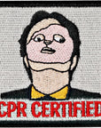 CPR Certified Patch, 1 Pc Embroidered Morale Patch with Hook Fastener Backing, Funny Meme Patches for Backpacks, Vests, Jackets, Jeans, Hats