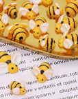 Tiny Resin Bees 30Pcs Small Plastic Flatback Bumble Bee Decor Embellishments for Art Crafts Birthday Party Table Decoration (30)