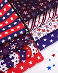 8 Pieces 20 X 20 Inch 4Th of July Day Independence Day Fabric American Flag Memorial Printed American Flag Polyester Cotton Square Fabric for Sewing Patchwork DIY Craft Earrings Hair Bows