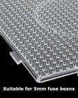 18PCS 5Mm Fuse Beads Pegboards, Large Plastic Bead Pegboard Fuse Beads Boards with 2 Beads Tweezers, Melty Beads Square Peg Boards Kit for DIY Craft Beads
