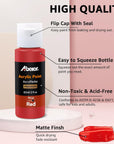 Acrylic Paint Set, 56 Colors (2Oz/60Ml), Matte Finish, Waterproof, Rich Pigments, Non-Toxic Paints for Painting on Canvas Crafts Wood Ceramic, Fabric Ideal for Beginners and Students