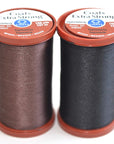 Extra Strong Upholstery Repair Sewing Thread Kit Coats and Clark - Heavy Duty Curved Needles, 1 Black Spool, 1 Brown Spool