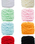 Blanket Yarn 3 Pack of 100G/3.5Oz - White Chenille Yarn 6 Super Bulky - Knitting, Crocheting & Crafts Chunky Yarn