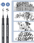 Drawing Pens Black Art Pens for Drawing 12 Size Waterproof Ink Pens for Artists Sketching, Manga, Writing