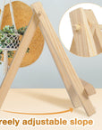 60 Pack 5 Inch Mini Wood Display Easel Artist Small Wooden Easel Stand Art Craft Painting Triangle Easel Canvas Holder Mini Easels Pack Tabletop Stand for Card Artist Photos Phone Wedding