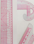 French Curve Ruler for Pattern Making, 15 Pieces Clear Sewing Ruler Set for Beginners Tailors Designers
