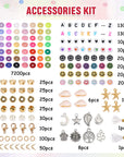 7870Pcs Clay Beads Bracelet Making Kit, 40 Colors Polymer Clay Beads Heishi Flat Beads Kit with Preppy Beads Letter Beads for Crafts Jewelry Making