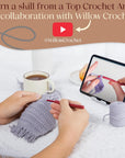 Absolute Beginner Crochet Kit for Adults - Learn to Crochet with Expert Video Tutorials - Includes All Essentials for Two Coasters - Perfect DIY Gift for Knitting and Crocheting Lovers