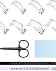 96 Pieces Ring Sizer Adjuster Ring Guards Invisible Ring Sizer Loose Ring Size Reducer with Ring Gauge Measuring Tool Jewelry Polishing Cloth and Scissors for Man and Woman Rings