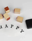 Wooden Rubber Stamps, 52Pcs Vintage Wood Letter Stamps Alphabet Stamps for Card Making DIY Craft Scrapbooking