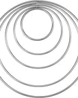 Metal Rings Hoops Macrame Rings for Dream Catcher and Crafts (Silver)