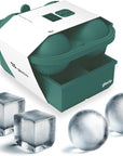 Ball Ice Cube Tray and Big Ice Cube Molds for Whiskey, Slow-Melting, 100% Silicone, No-Plastic, Easy Release, Ideal for Gifting and Elevating Cocktails