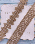 Burlap Ribbons,8 Rolls Burlap Lace Burlap Wedding Ribbon Natural Jute Rope Twine String for Crafts Gift Wrapping Wedding Party Home Decoration(17.6 Yards)