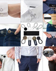 24 Pcs Extender Button Set, Flexible Adjustable Elastic Waist Extender Button, Invisible Collar Neck Extenders, No-Sew Extend Buttons for Women and Men'S Pants Jeans Skirts Clothing Supplies
