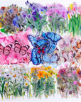 180Pcs Large Flower Stickers with Gold Foil Holographic Outlines, Waterproof Floral Stickers Vinyl Decorative Decals for Scrapbooking Supplies Junk Bullet Journals Envelopes Resin Crafts