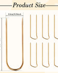 50 Pieces Sewing U-Pins Fork Pins Needlecrafts Pins Double Blocking Pins Stainless Steel Sewing Pins Multipurpose Straight Pins for Sewing Jewelry Display Home Decor (Gold,0.9 Inch Long)