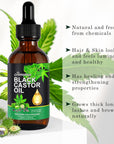 Jamaican Black Castor Oil,Organic Castor Oil for Body Skin,100% Pure Cold Pressed Black Castor Oil Organic,Essential Oil,Massage Oil,Hair Nourishing Oil,Anti-Aging Oil,Massage Oils