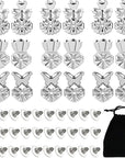 9 Pairs Earring Lifters with 30 Pieces Bullet Clutch Earring Backs, Earring Backs for Droopy Ears, Adjustable Hypoallergenic Sliver Safety Magic Earring Backs for Heavy Drooping Earring