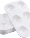 8 PCS White Plastic Paint Tray Palettes, Watercolor Palette Painting Tray for Painting Party, DIY Craft and Art Painting