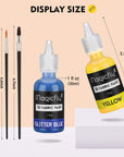 3D Fabric Paint, 40 Colors Permanent Textile Paint with 3 Brushes and Stencils, Permanent Fabric Paint with Fluorescent, Glow in the Dark, Glitter, Metallic Colors for Clothing, T-Shirt, Glas