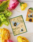 Bee Clear Stamps for DIY Scrapbooking Decor Bee Happy Greetings Transparent Silicone Stamps for Making Cards Photo Album Decor