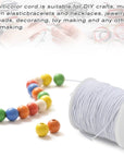 100 Yards White Elastic String Beading Cord Stretchy String for Bracelets, Necklace, Jewelry Making and Crafts,1Mm