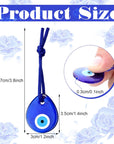 20 Pieces Turkish Blue Evil Eye Beads Charms Pendants Crafting Glass Beads Wall Hanging Ornament with Ropes for Jewelry Accessories Home Craft Decoration (Waterdrop)