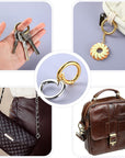 18 Pcs Spring O Rings Alloy round Spring Clips Circle Trigger Spring O Ring 35Mm Snap Buckle Clasp O Rings Keyring Hook Snap Clip for Keychains Bags Purses Handbags DIY Crafts, 6 Colors